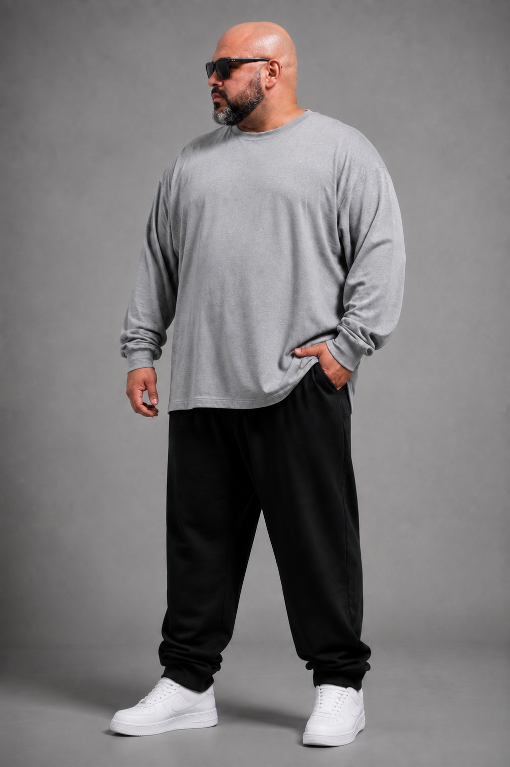 CAMISETA GRIS TALLA GRANDE